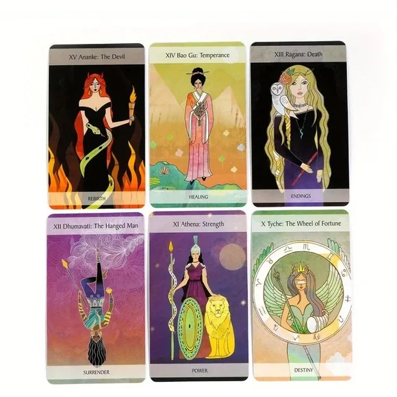 The Mythic Goddess Tarot Cards - 78 Card Deck with Guidebook NIP